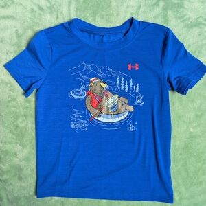 Under Armour Kids Electric Blue Fishing Bear T-shirt 3T